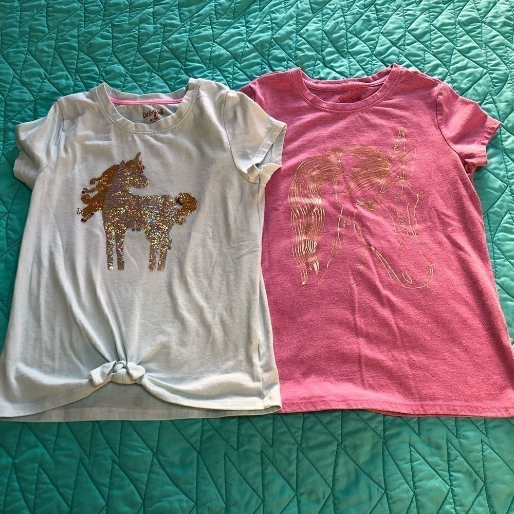 Cat & Jack Girl’s Unicorn Short-sleeve Tops Set - Picture 3 of 15